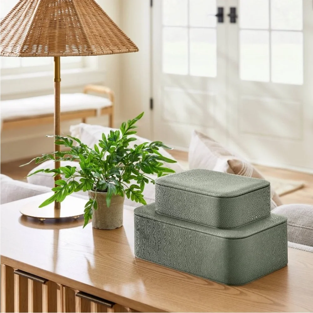 STUDIO MCGEE NWT faux ribbon fern leaf in pot